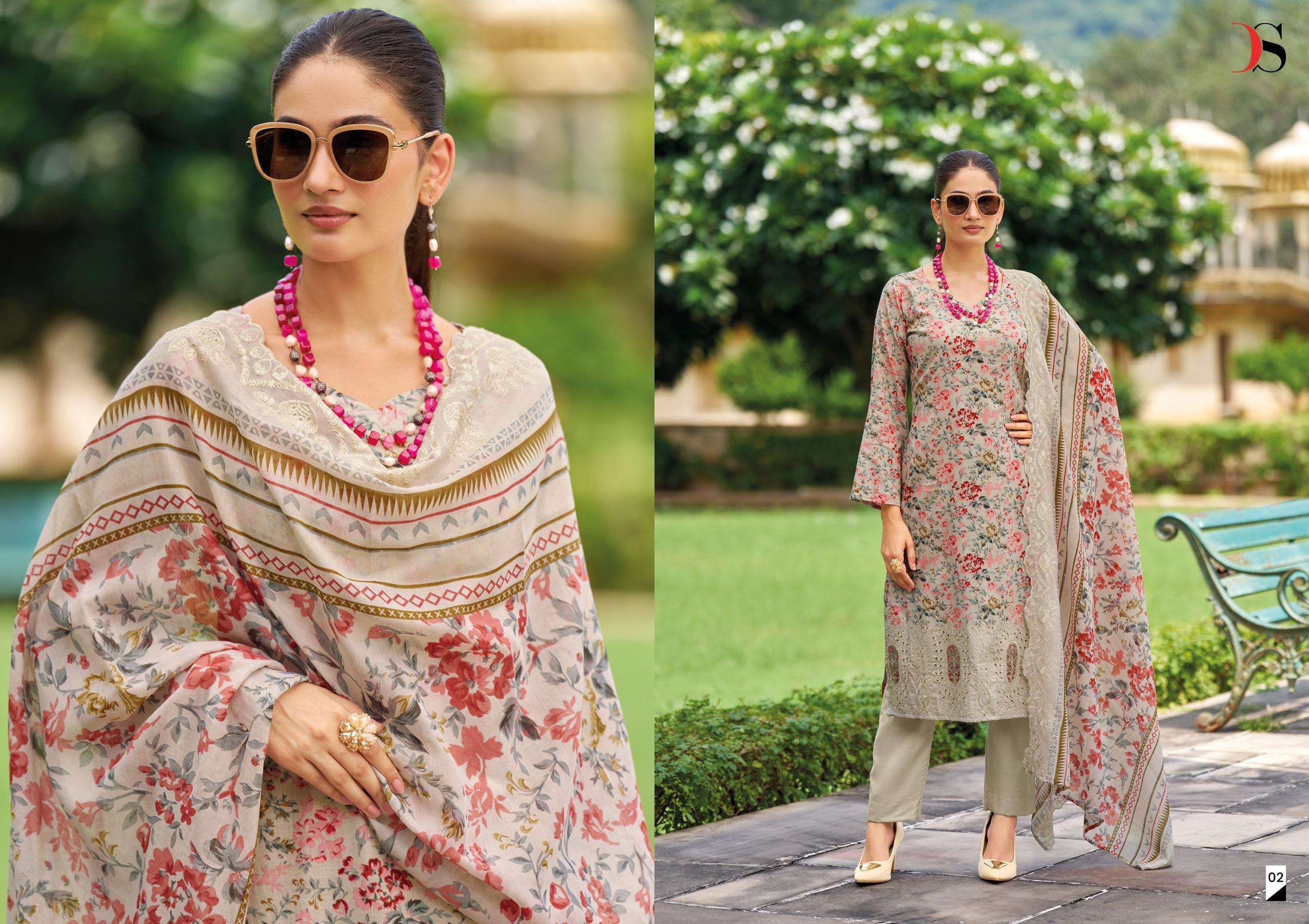 DEEPSY SUITS BIN SAEED MINI LAWN COLLECTION VO 2 COTTON DESIGNER WORK SUIT