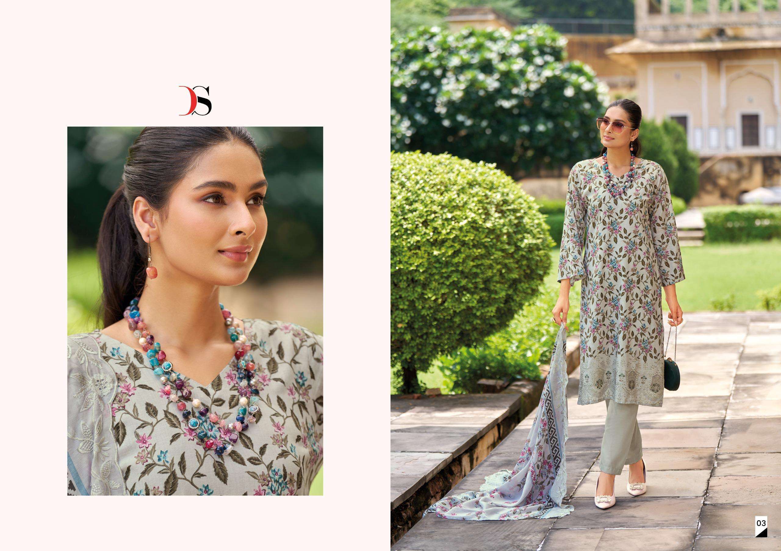 DEEPSY SUITS BIN SAEED MINI LAWN COLLECTION VO 2 COTTON DESIGNER WORK SUIT