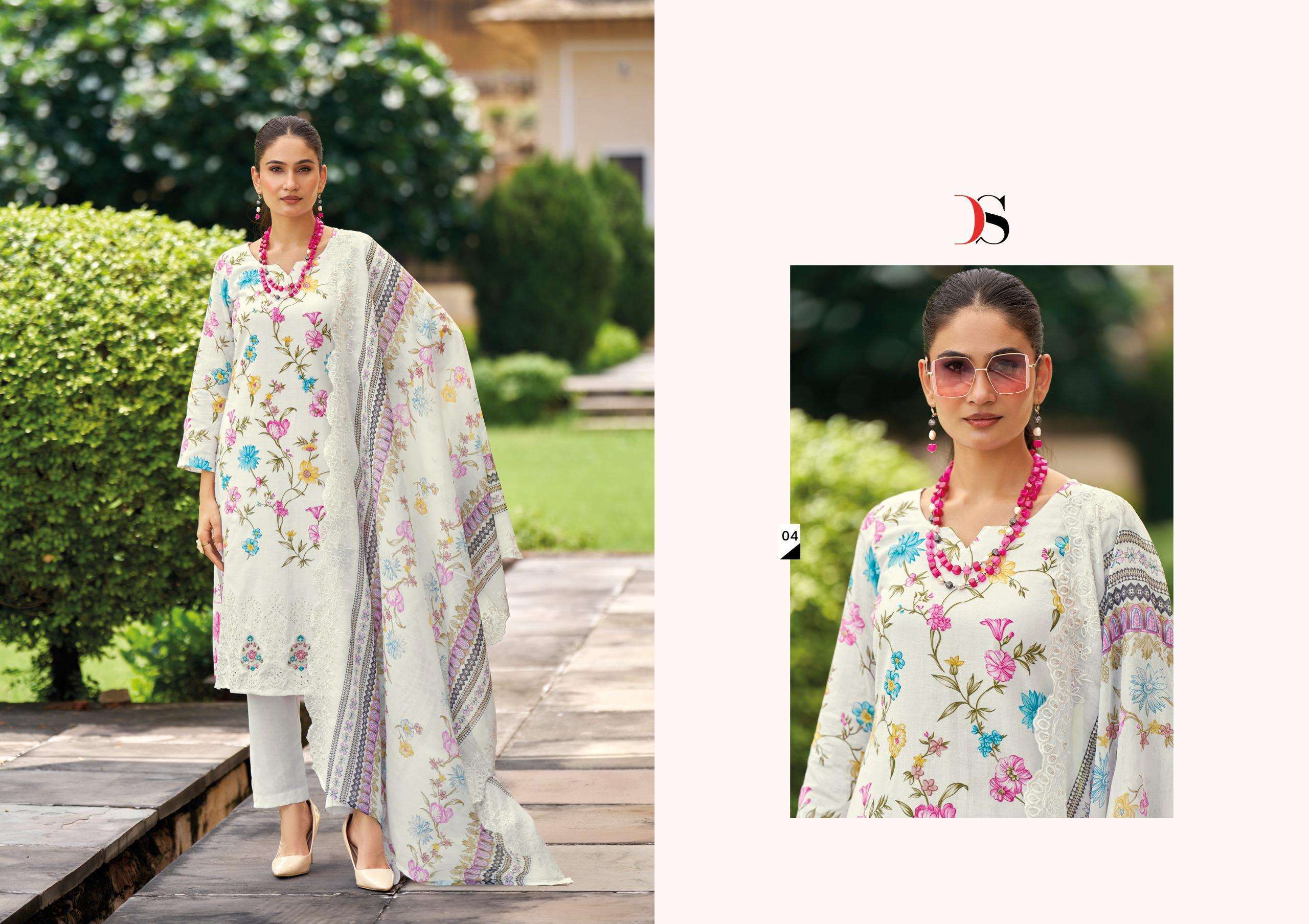 DEEPSY SUITS BIN SAEED MINI LAWN COLLECTION VO 2 COTTON DESIGNER WORK SUIT