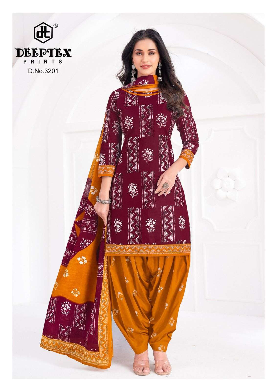 DEEPTEX PRINTS BATIK PLUS VOL 32 COTTON PRINTED SALWAR SUIT