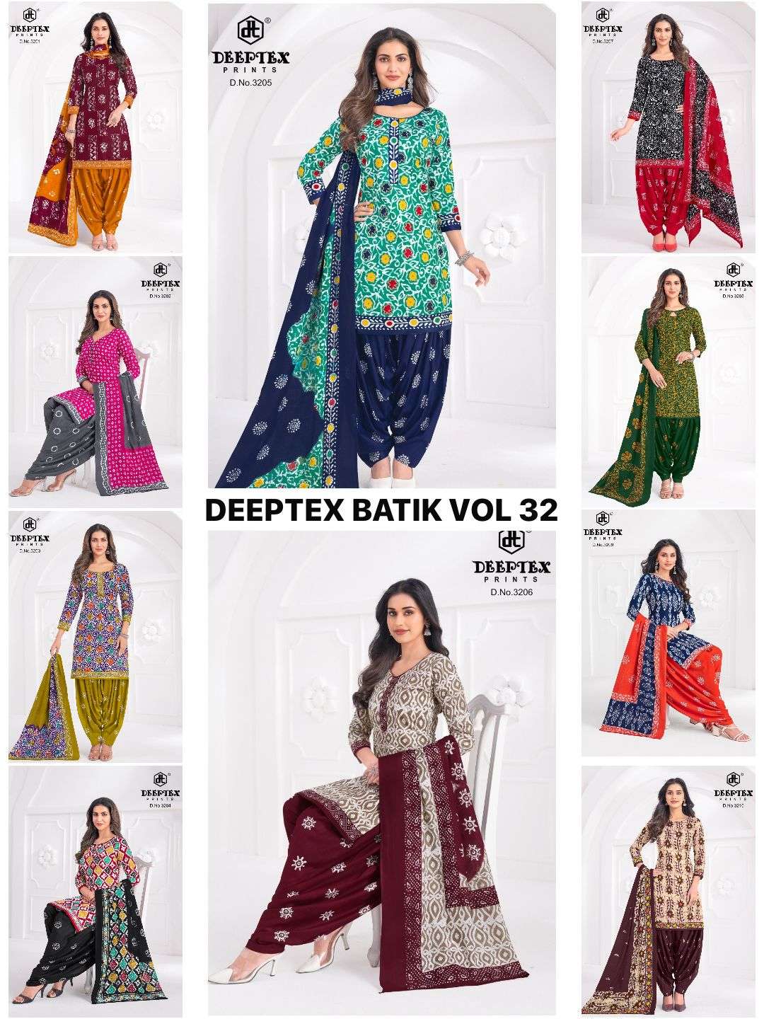 DEEPTEX PRINTS BATIK PLUS VOL 32 COTTON PRINTED SALWAR SUIT