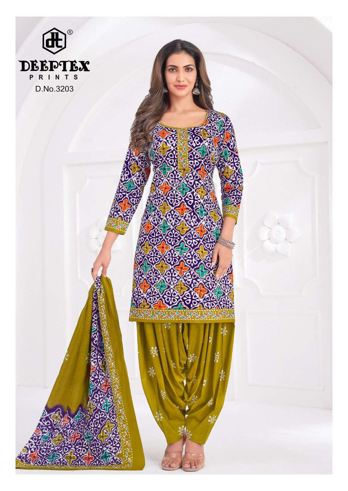 DEEPTEX PRINTS BATIK PLUS VOL 32 COTTON PRINTED SALWAR SUIT