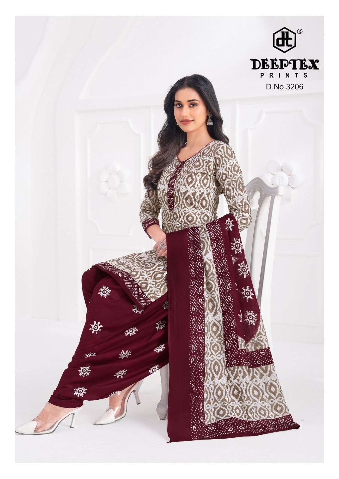 DEEPTEX PRINTS BATIK PLUS VOL 32 COTTON PRINTED SALWAR SUIT