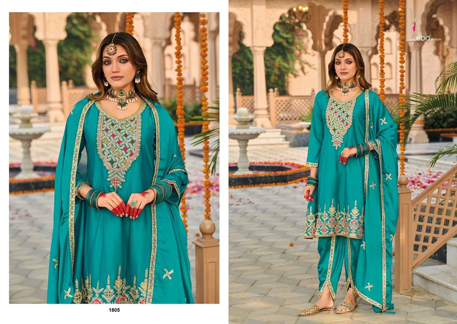 EBA LIFESTYLE HASRAT EMBROIDERY DESIGNER WORK READY MADE LADIES SUIT