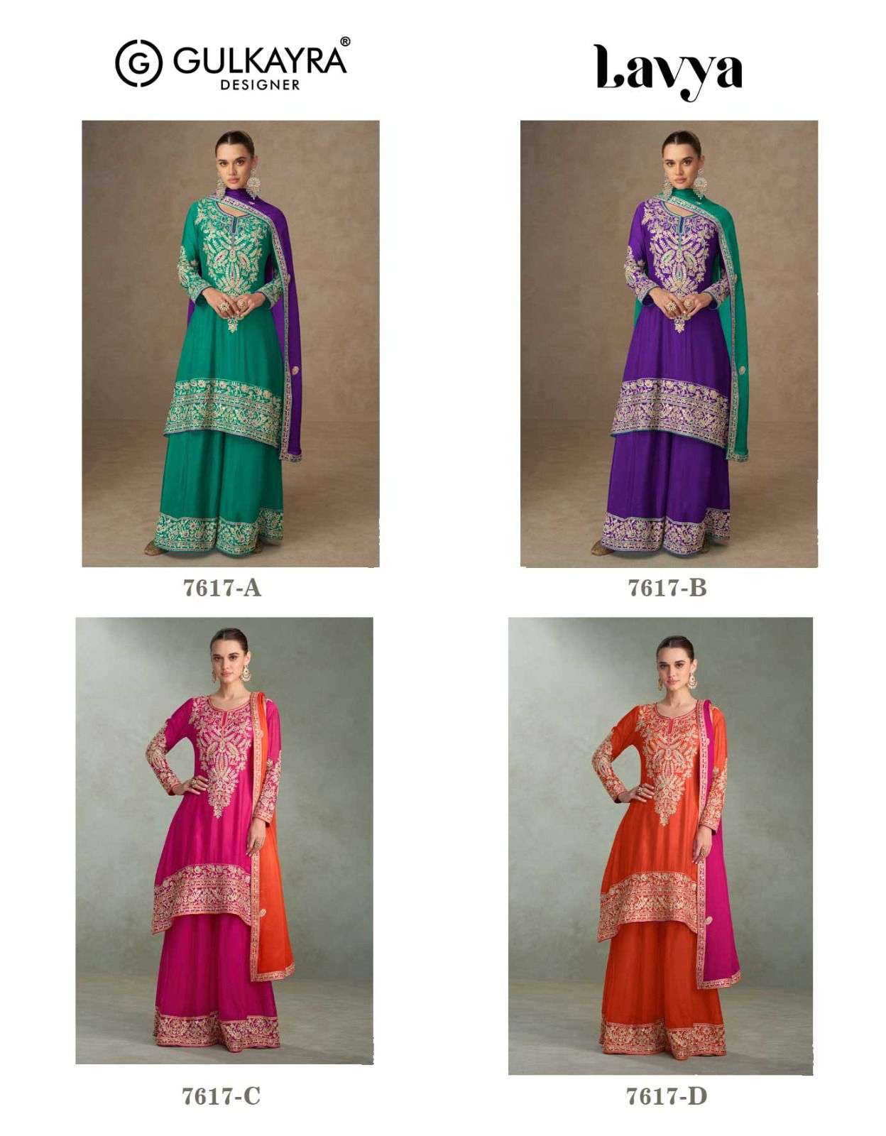 GULKAYRA DESIGNER LAVYA HEAVY EMBROIDERY DESIGNER PARTY WEAR LADIES SUIT