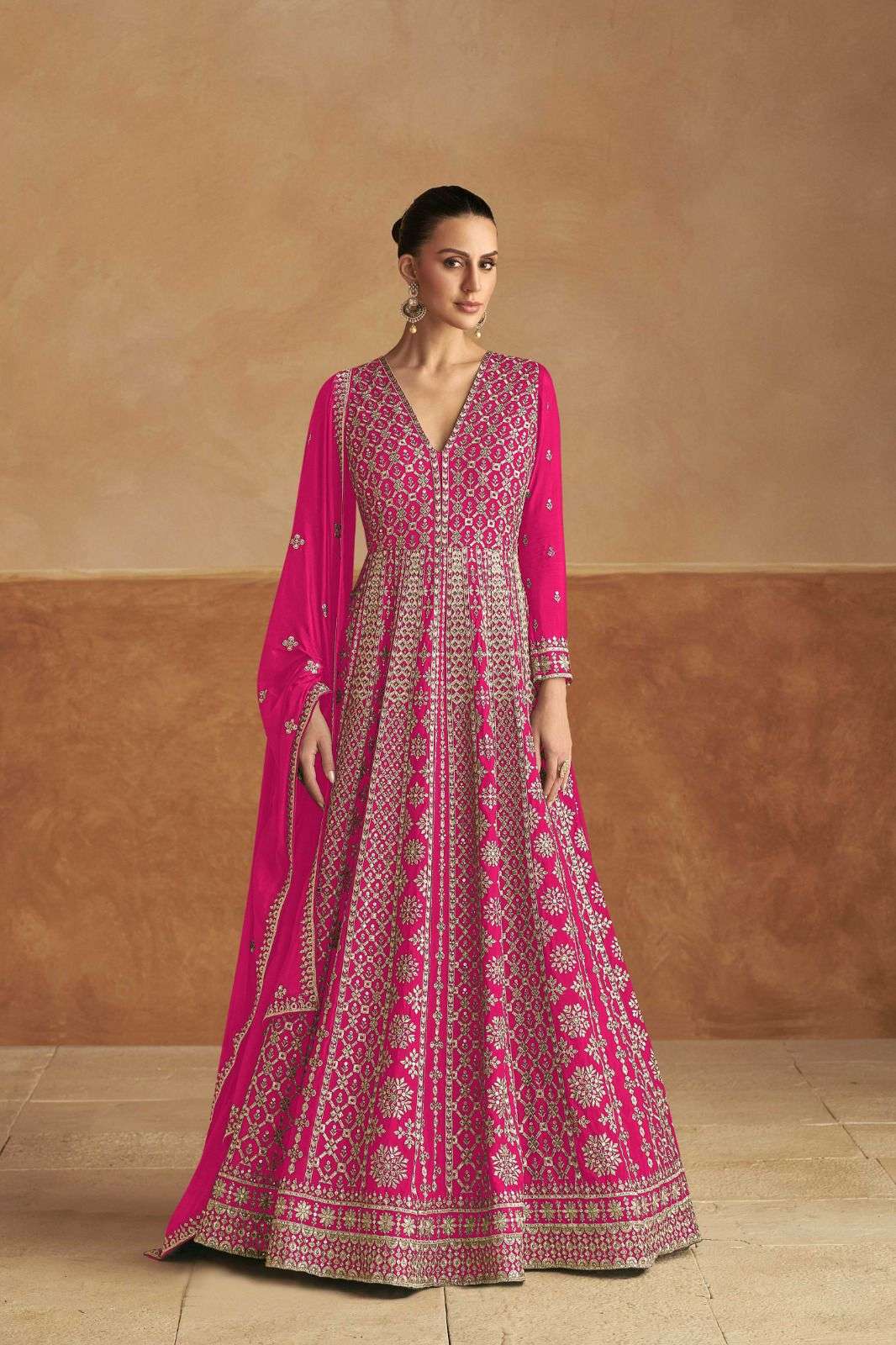 GULKAYRA DESIGNER NAGMA GOLD HEAVY DESIGNER WEDDING WEAR LADIES SUIT