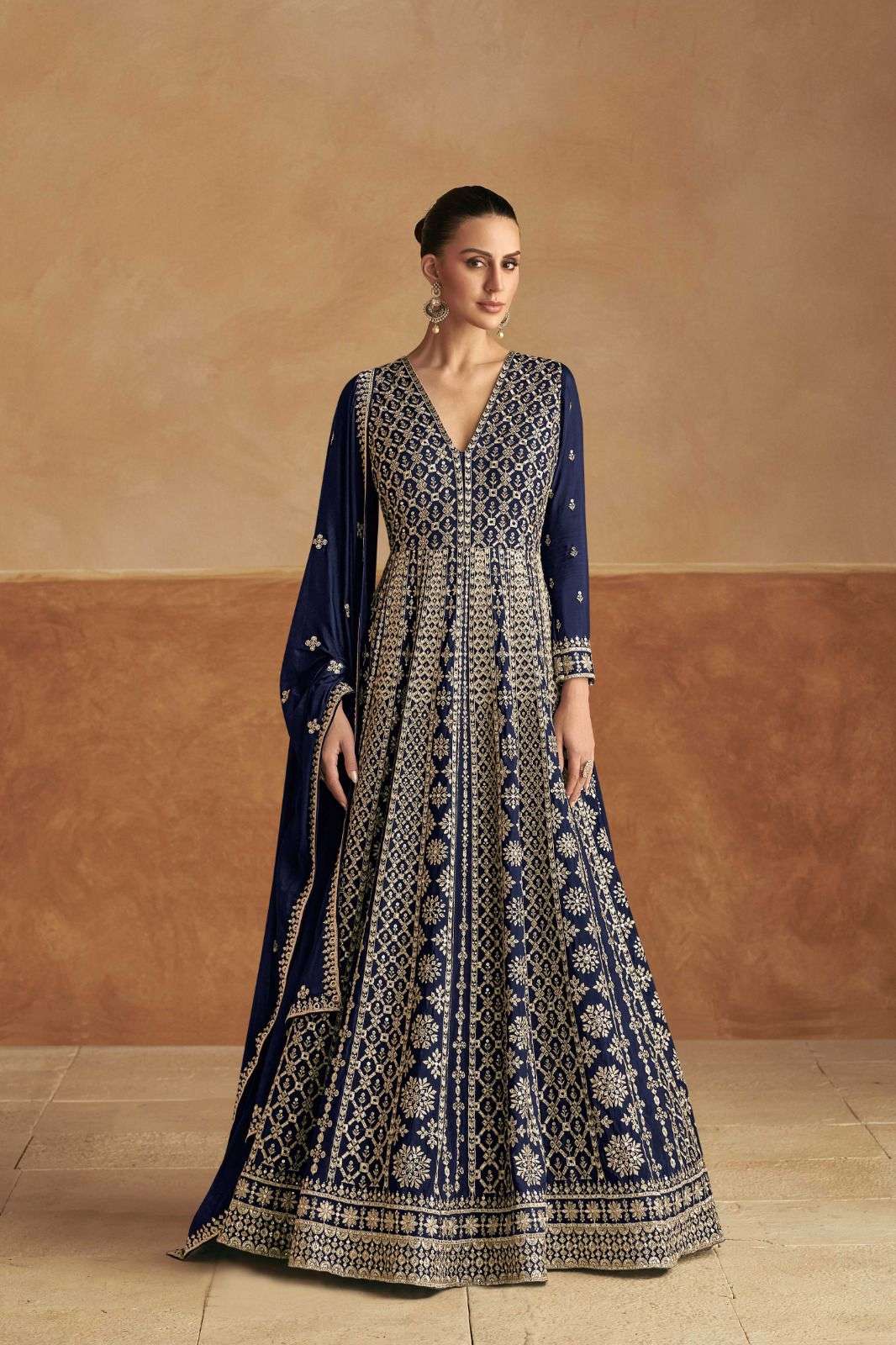 GULKAYRA DESIGNER NAGMA GOLD HEAVY DESIGNER WEDDING WEAR LADIES SUIT