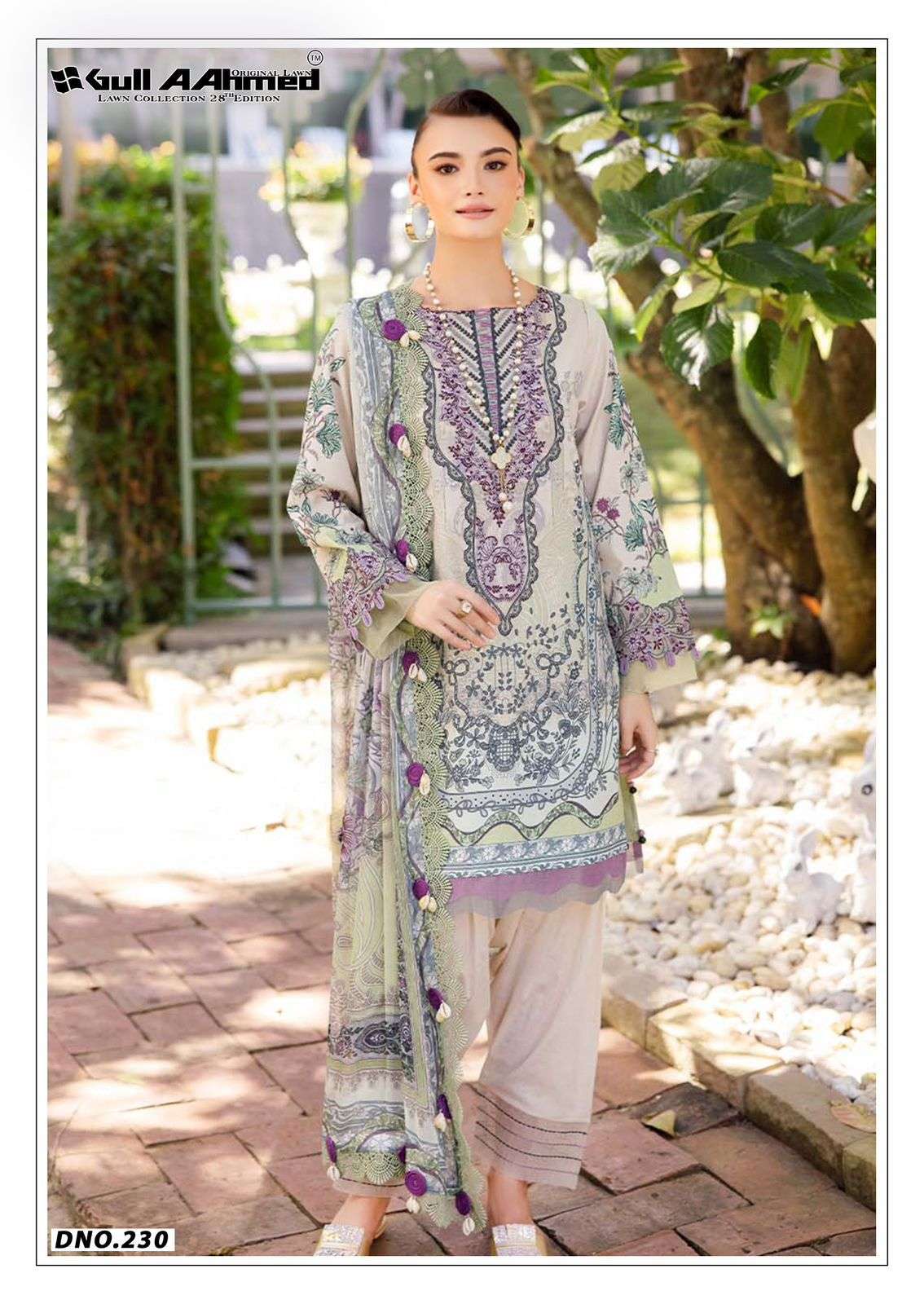 GULL AAHMED LAWN COLLECTION VOL 28 COTTON DIGITAL PRINT SUIT