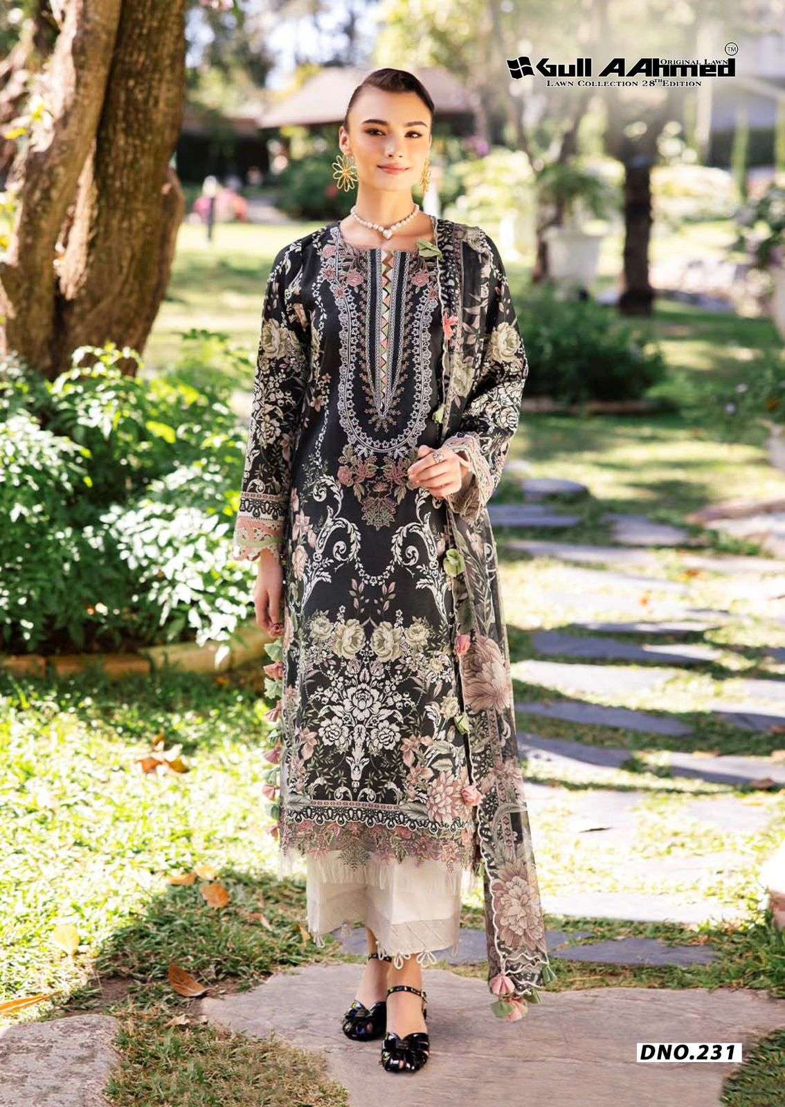 GULL AAHMED LAWN COLLECTION VOL 28 COTTON DIGITAL PRINT SUIT