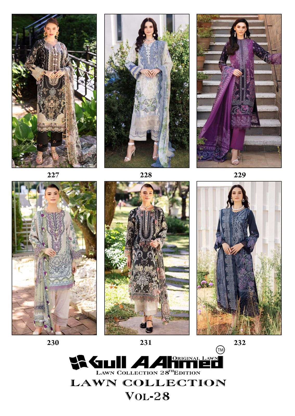 GULL AAHMED LAWN COLLECTION VOL 28 COTTON DIGITAL PRINT SUIT