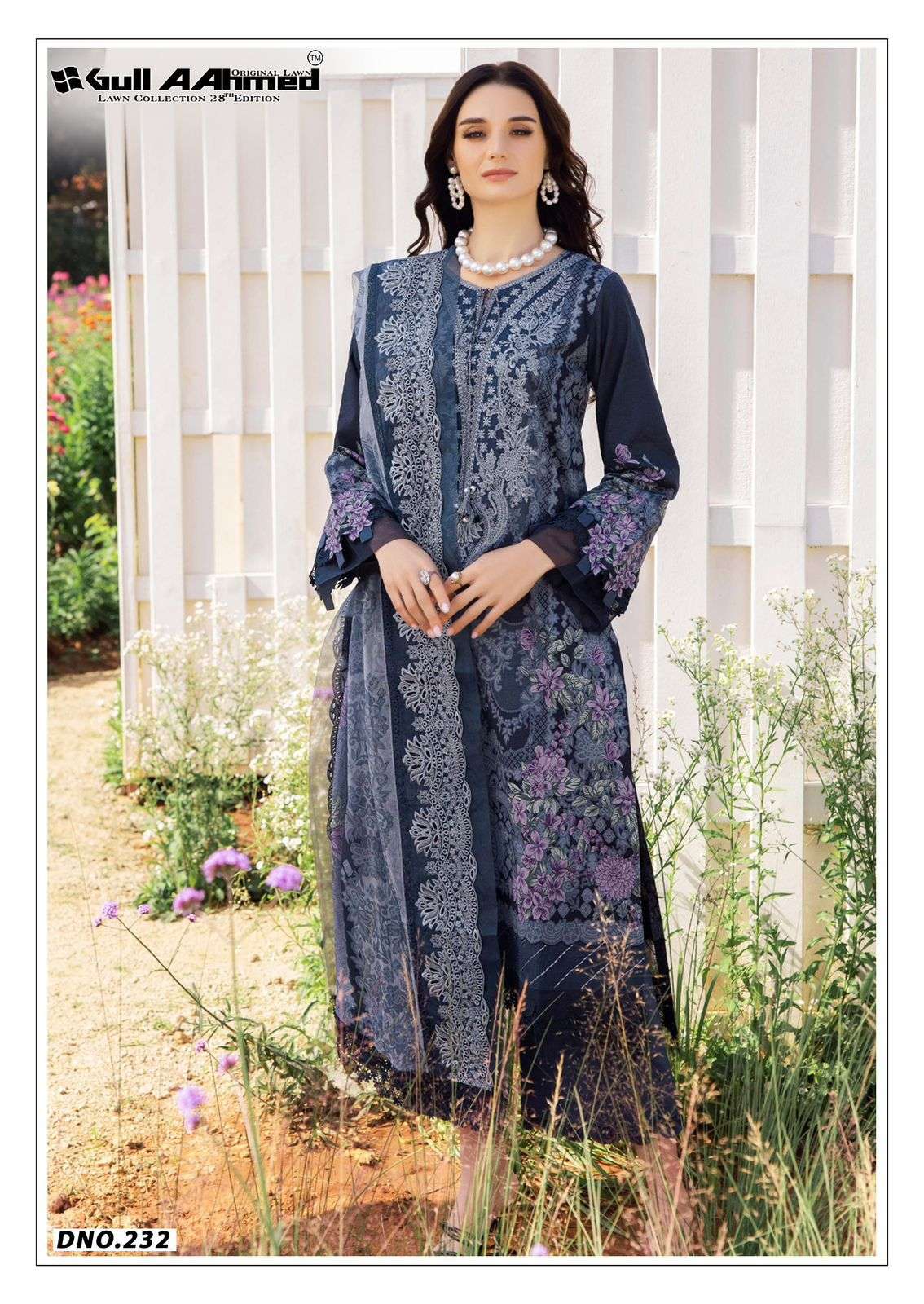 GULL AAHMED LAWN COLLECTION VOL 28 COTTON DIGITAL PRINT SUIT