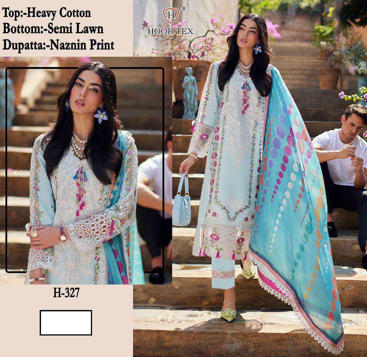 HOOR TEX DESIGN NO - H 327 HEAVY COTTON READYMADE SALWAR SUIT 