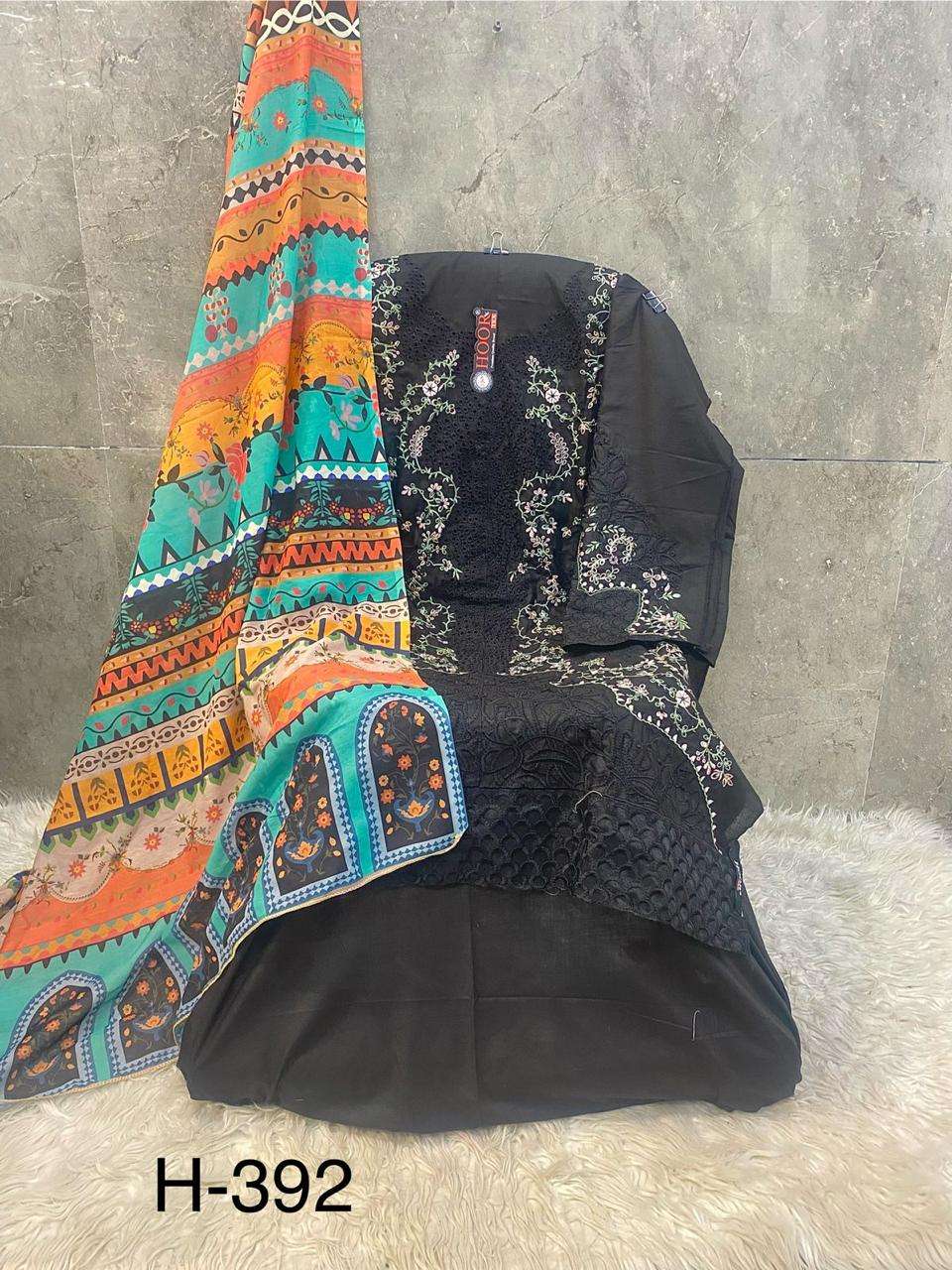 HOOR TEX DESIGN NO - H 392 HEAVY COTTON READYMADE PAKISTANI SUIT 