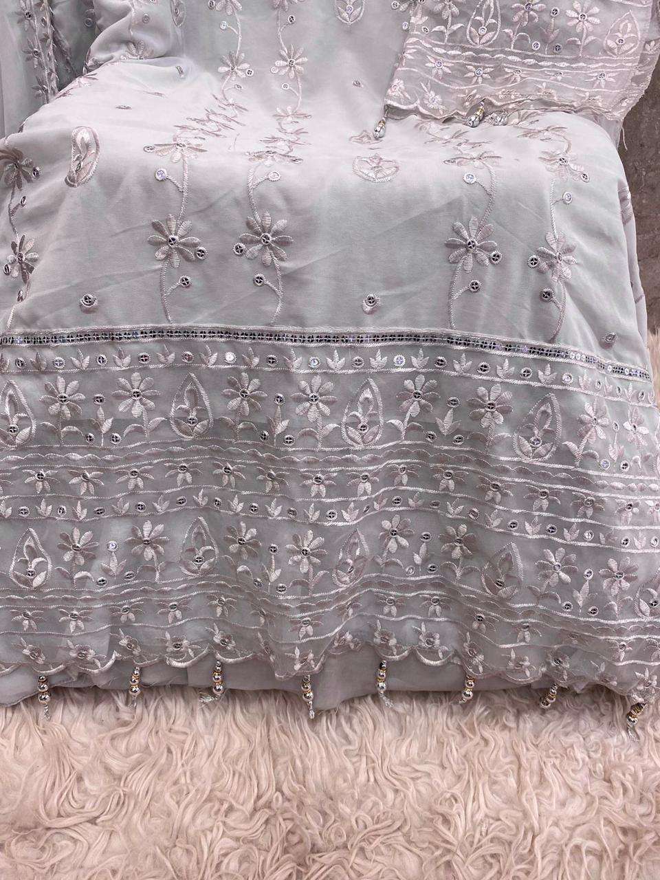 HOOR TEX DESIGN NO - H 394 FOX GEORGETTE READYMADE PAKISTANI SUIT 