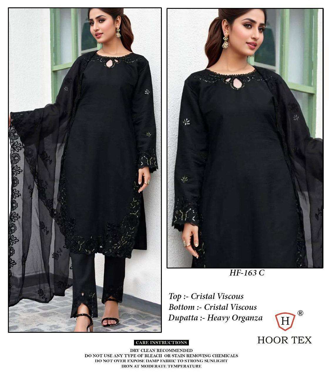 HOOR TEX DESIGN NO - HF 163 A-C CRISTAL VISCOSE READYMADE PAKISTANI SUIT 