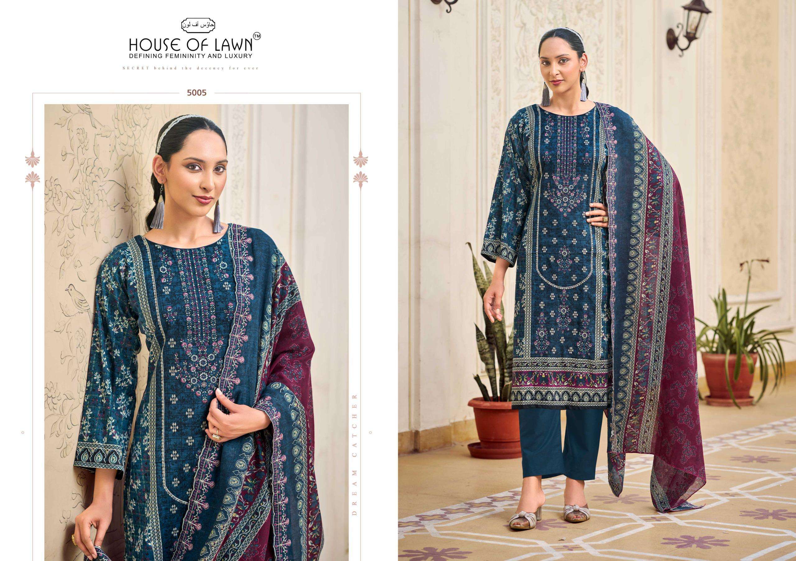 HOUSE OF LAWN BIN SAEED VOL 4 COTTON DIGITAL PRINTS WITH FANCY WORK SUIT