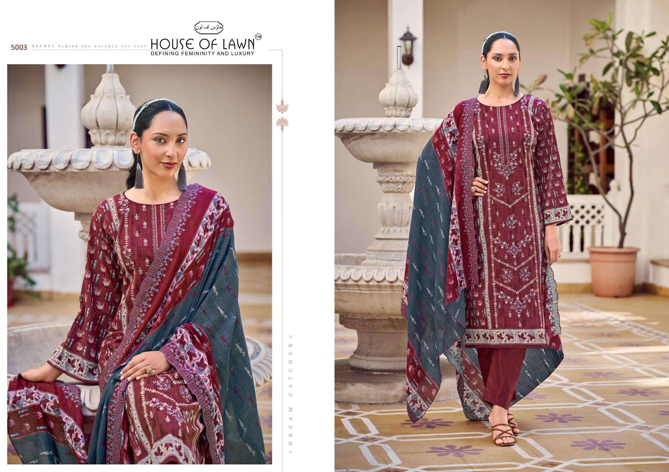 HOUSE OF LAWN BIN SAEED VOL 4 COTTON DIGITAL PRINTS WITH FANCY WORK SUIT