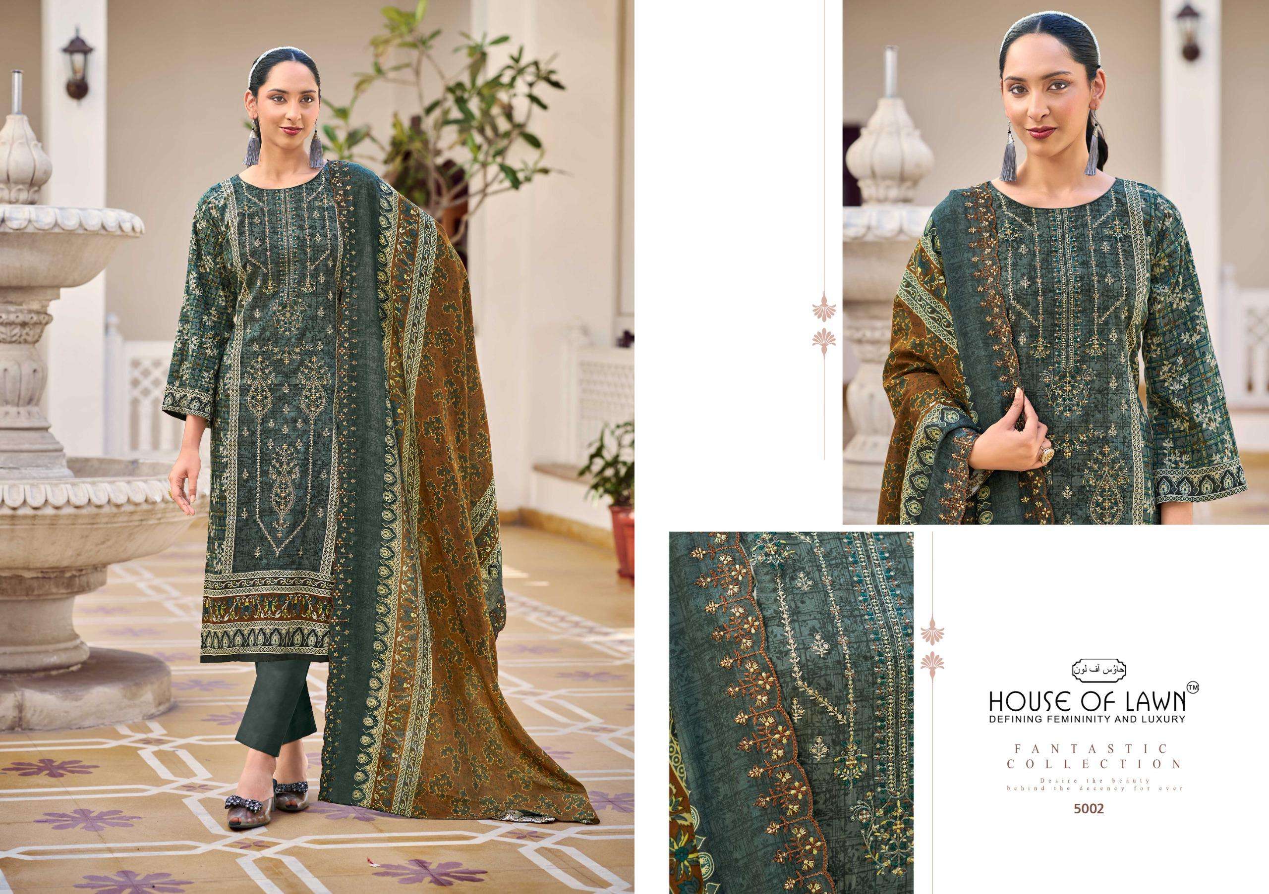 HOUSE OF LAWN BIN SAEED VOL 4 COTTON DIGITAL PRINTS WITH FANCY WORK SUIT