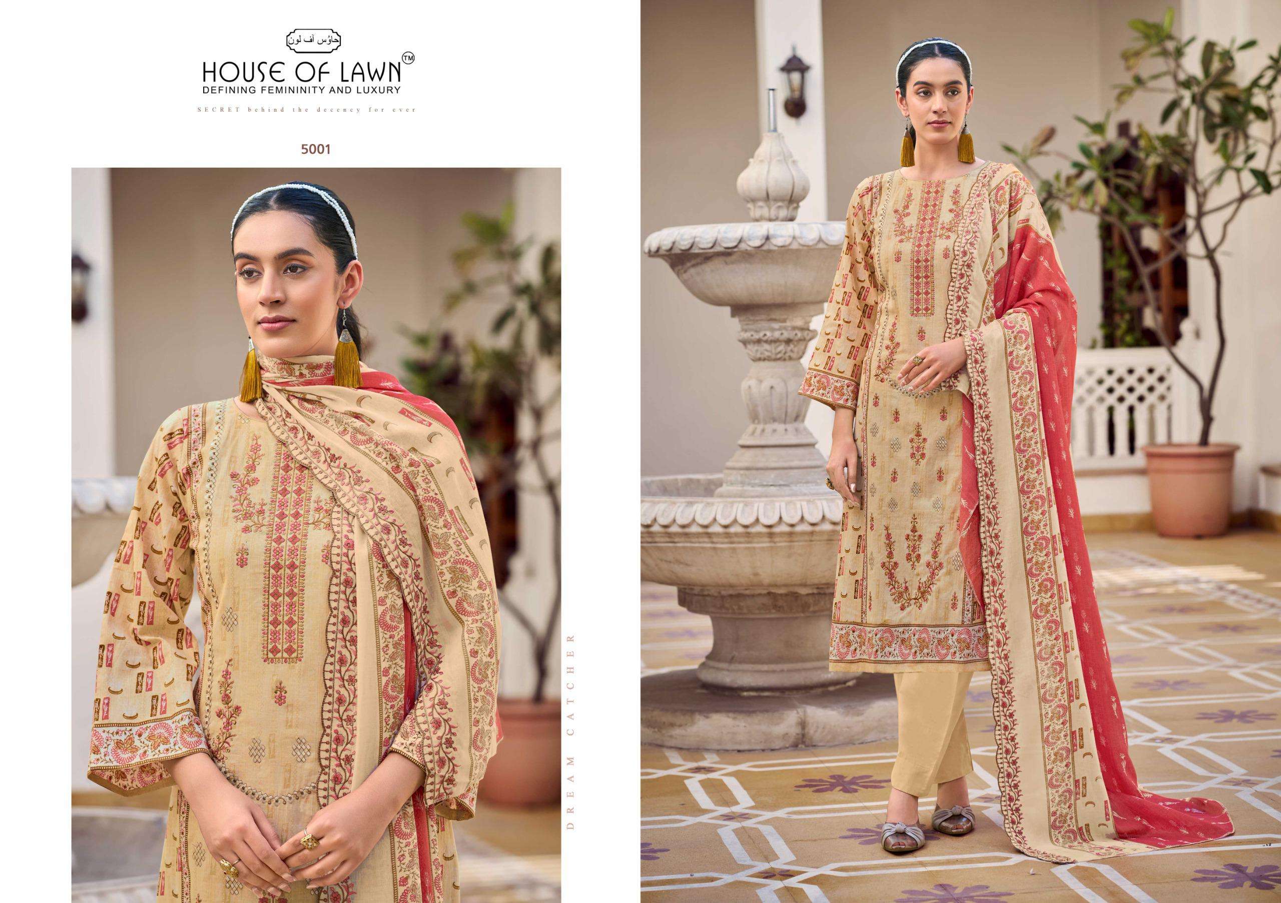 HOUSE OF LAWN BIN SAEED VOL 4 COTTON DIGITAL PRINTS WITH FANCY WORK SUIT