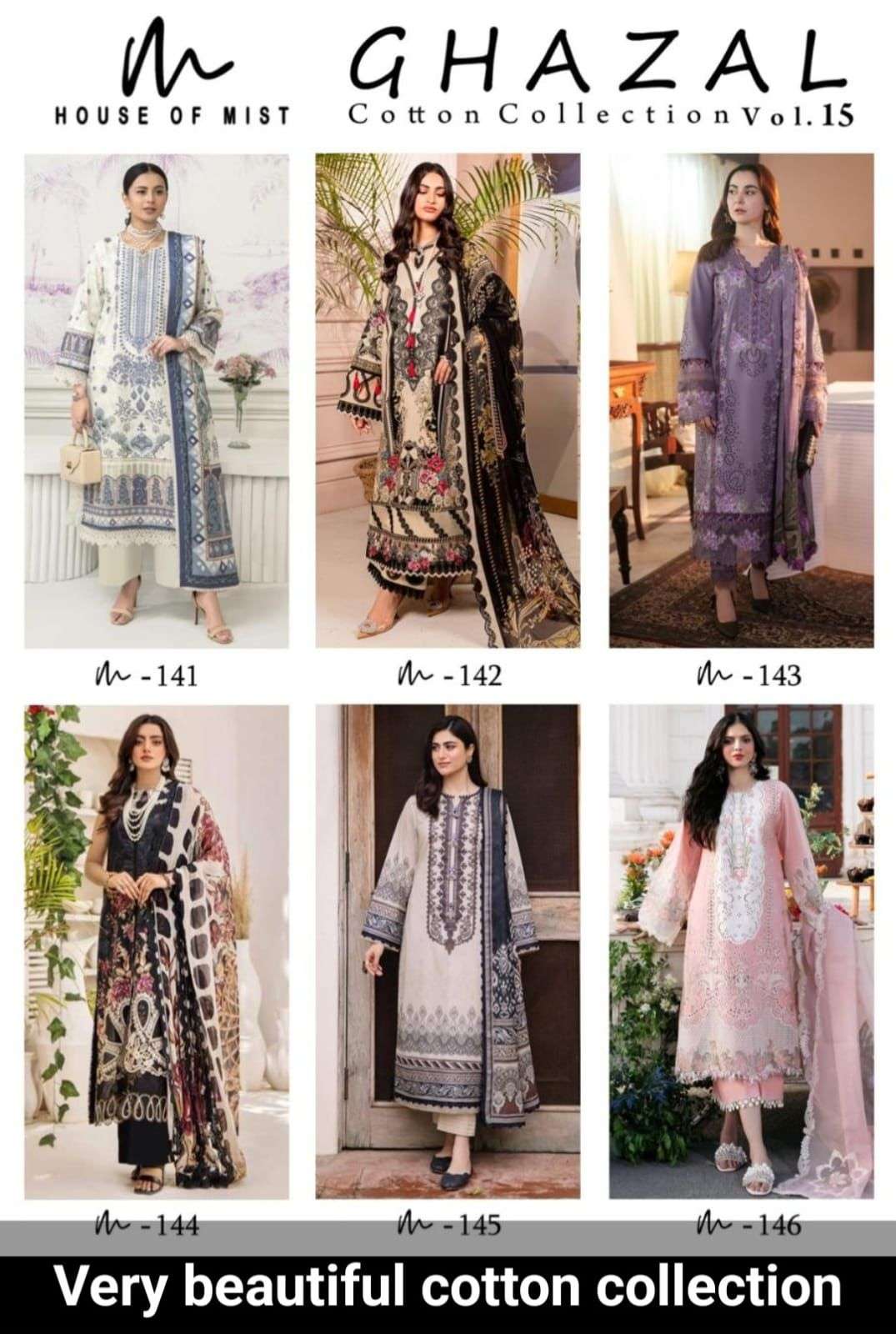 HOUSE OF MIST GHAZAL COTTON COLLECTION VOL 15 COTTON DIGITAL PRINTS SALWAR SUIT