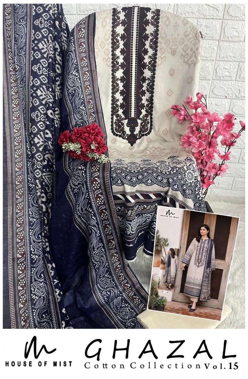 HOUSE OF MIST GHAZAL COTTON COLLECTION VOL 15 COTTON DIGITAL PRINTS SALWAR SUIT