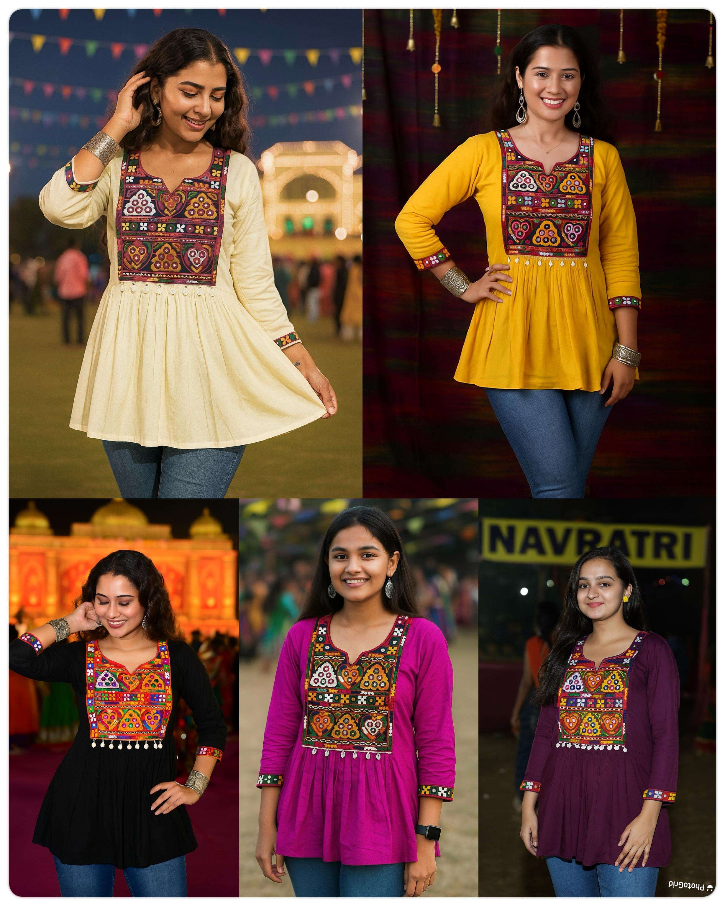 INLI AI NAVRATRI RAYON FANCY NAVRATRI WEAR LADIES TOPS