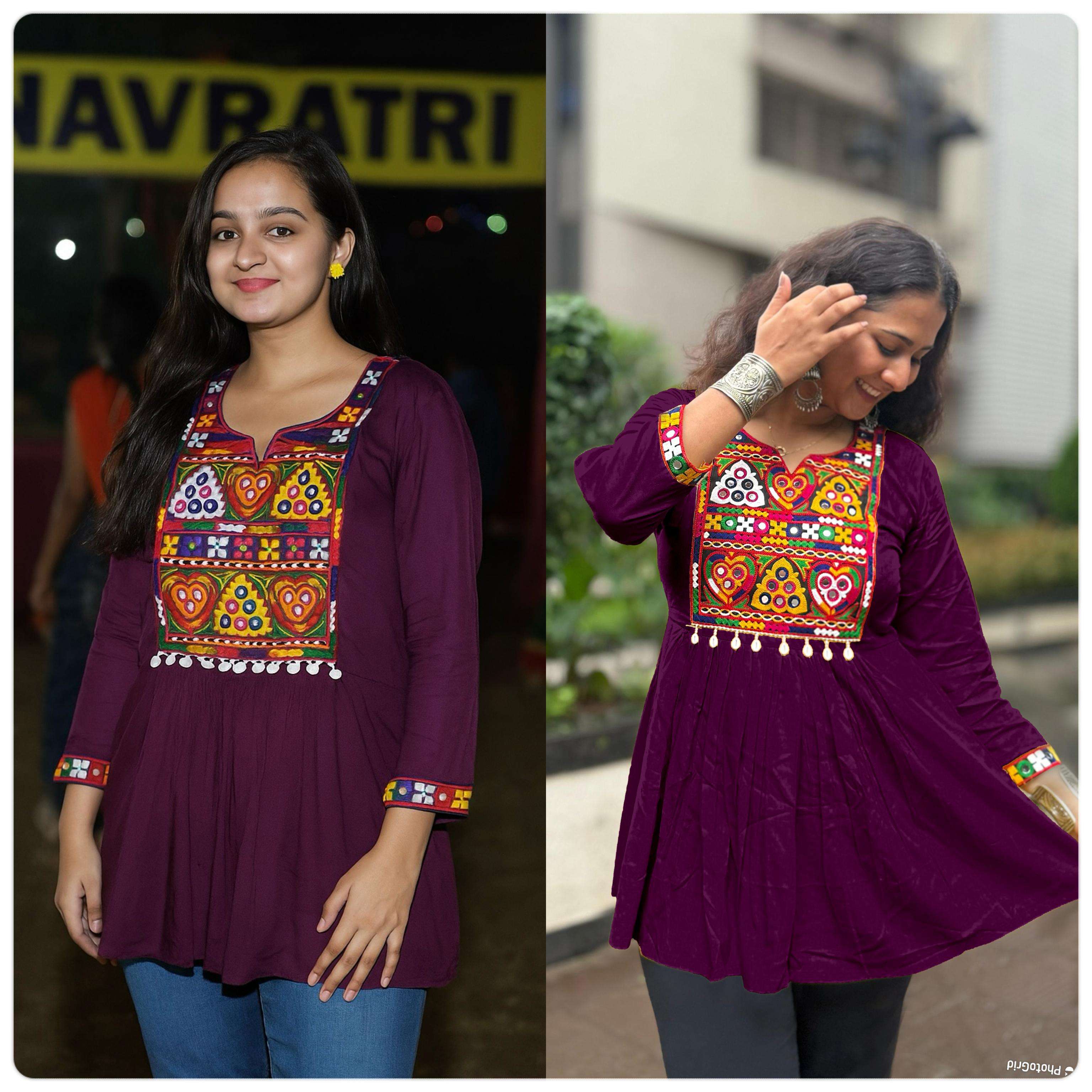 INLI AI NAVRATRI RAYON FANCY NAVRATRI WEAR LADIES TOPS