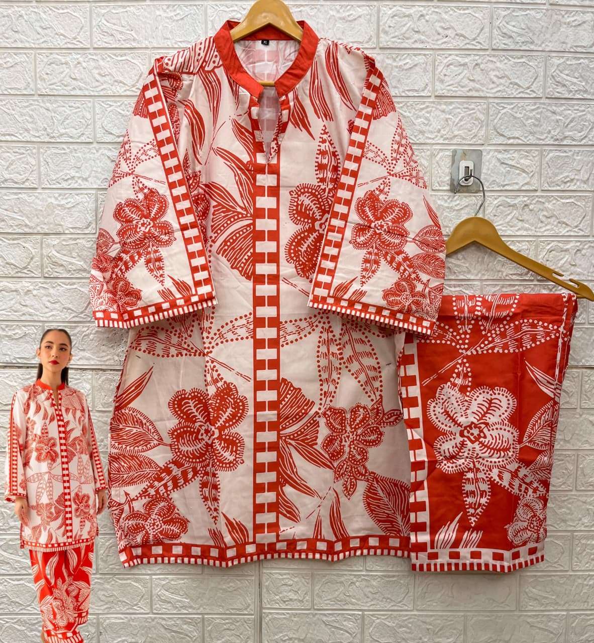 IZNIK TURKIS CO-ORD COLLECTION VOL 3 LAWN COTTON DIGITAL PRINT KURTI WITH BOTTOM PAIR 