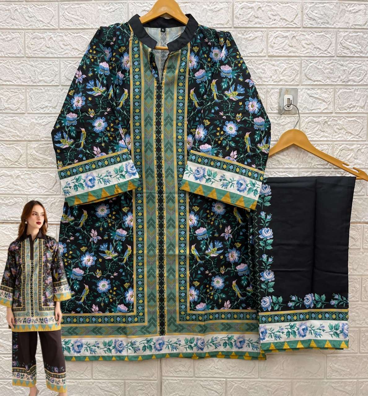 IZNIK TURKIS CO-ORD COLLECTION VOL 3 LAWN COTTON DIGITAL PRINT KURTI WITH BOTTOM PAIR 