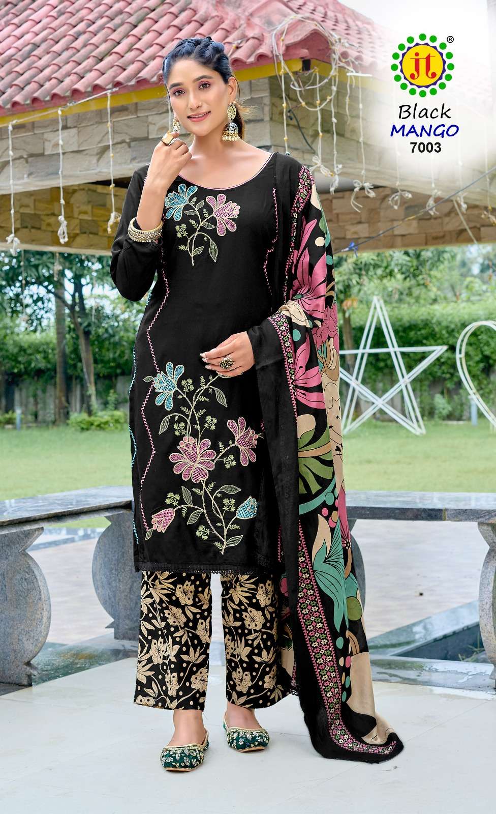 JT BLACK MANGO VOL 7 RAYON FANCY WORKS LADIES SALWAR SUIT