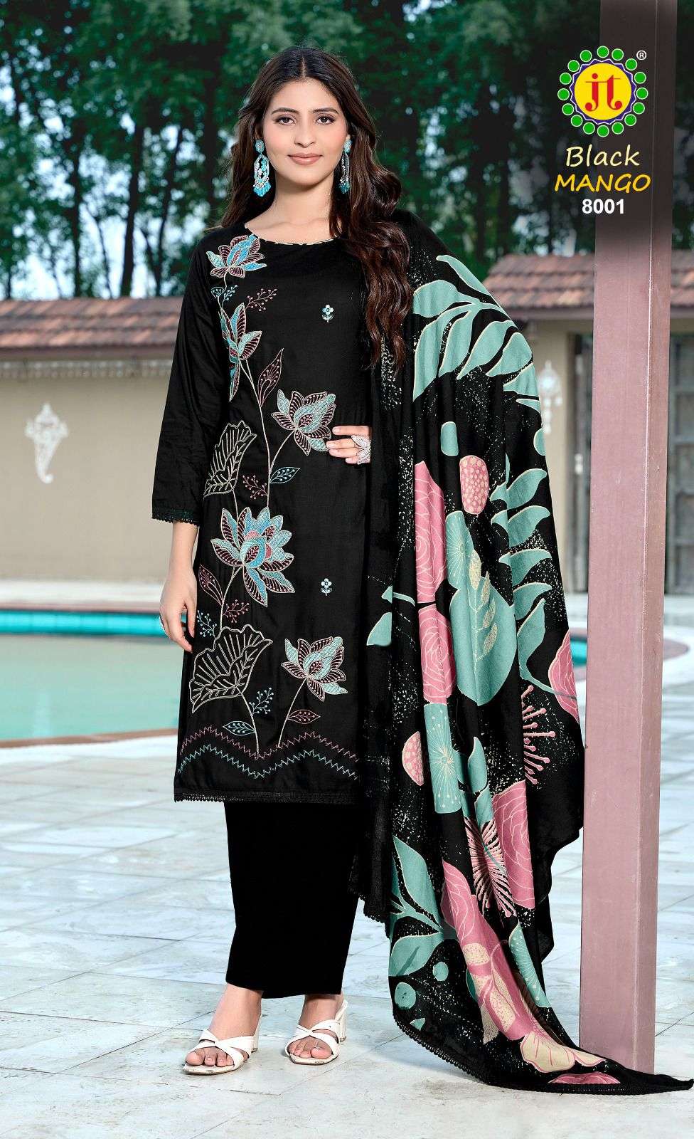 JT BLACK MANGO VOL 8 RAYON PREMIUM WORKS LADIES SALWAR SUIT