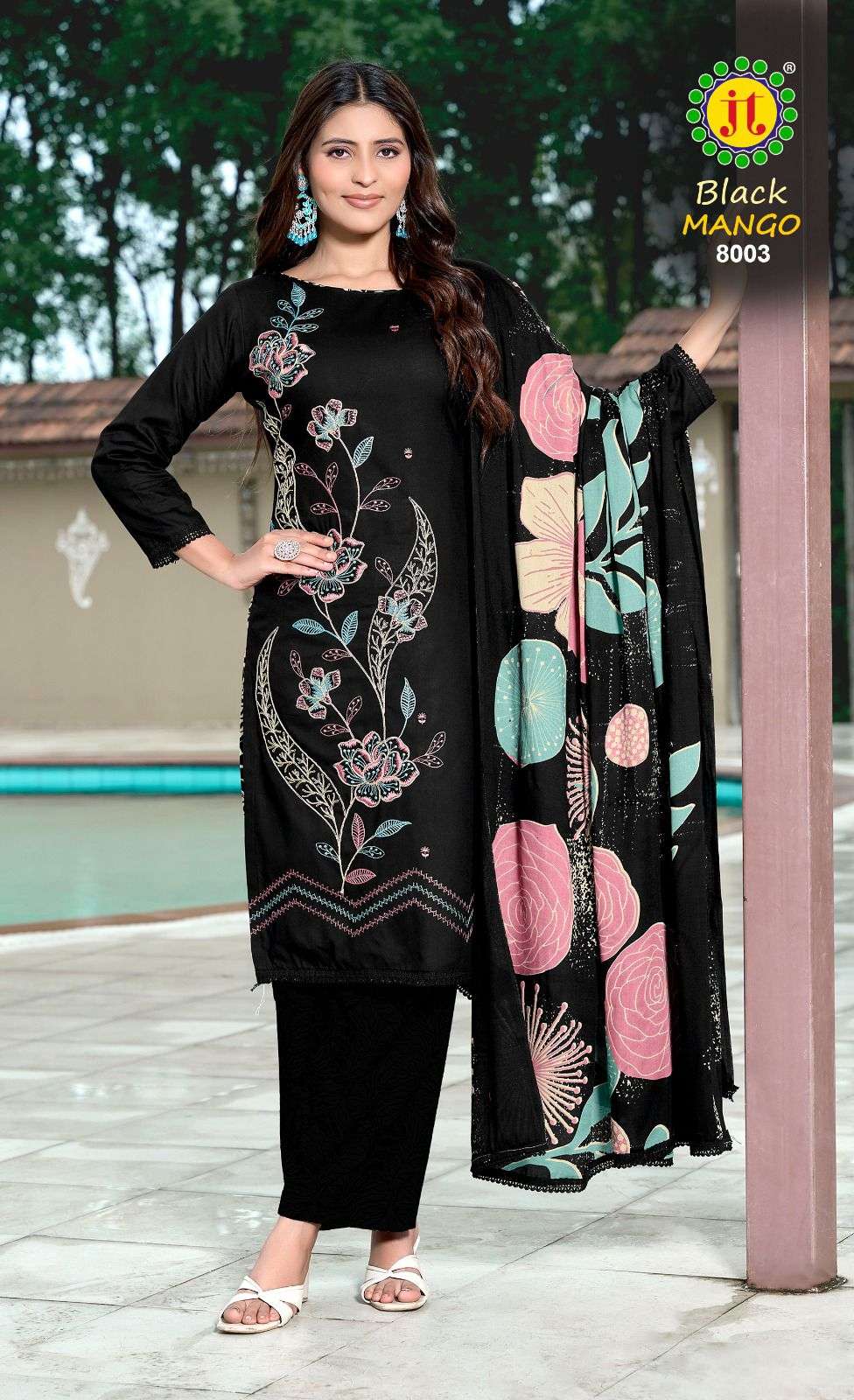 JT BLACK MANGO VOL 8 RAYON PREMIUM WORKS LADIES SALWAR SUIT