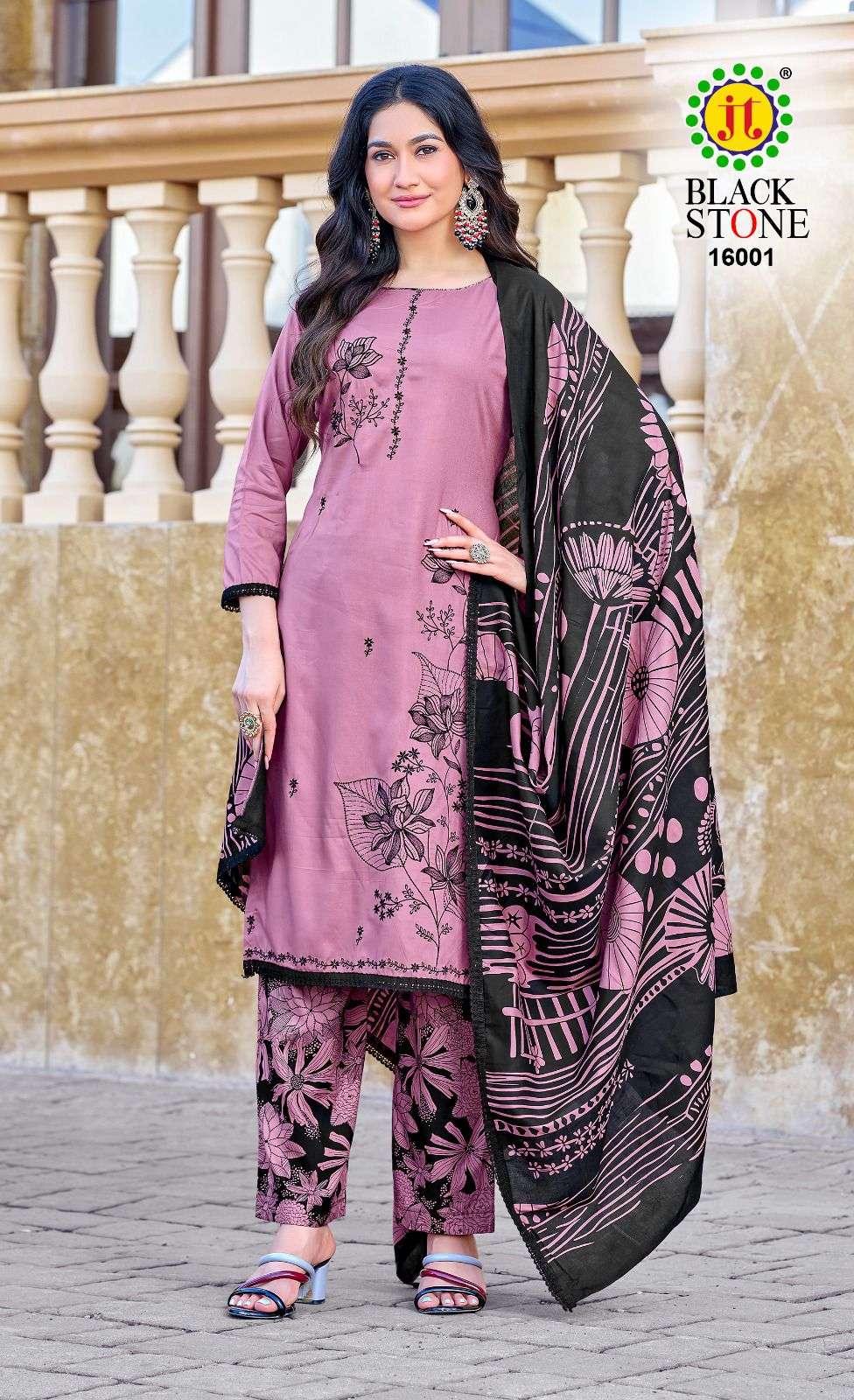 JT BLACK STONE VOL 16 RAYON SEQUENCE WORK SALWAR SUIT