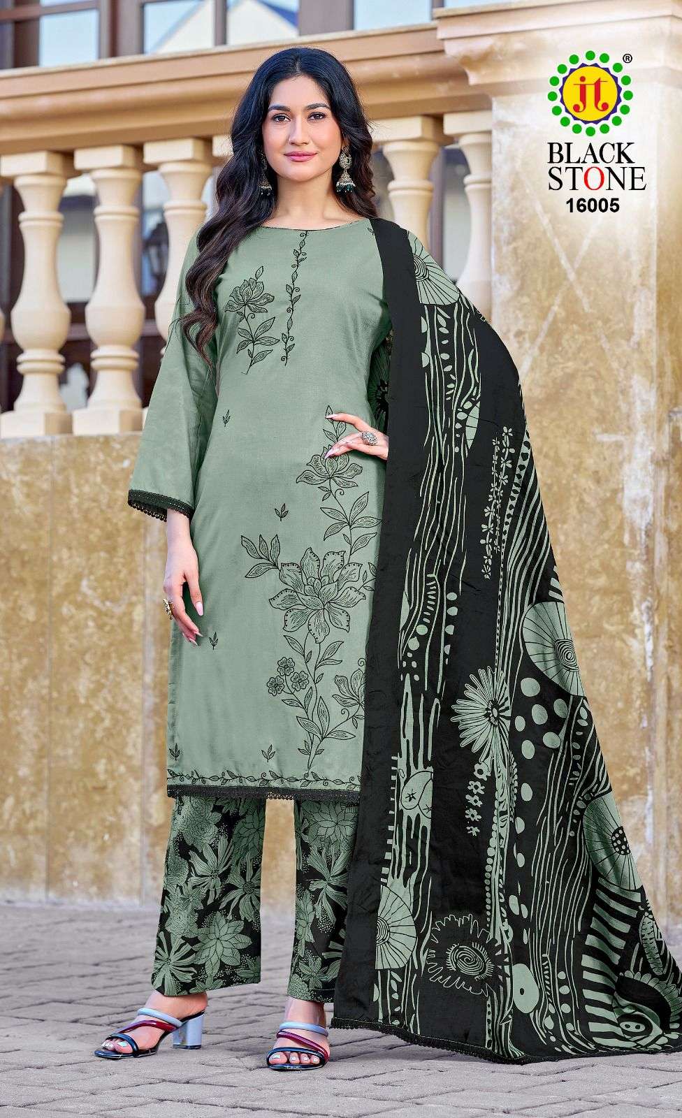 JT BLACK STONE VOL 16 RAYON SEQUENCE WORK SALWAR SUIT