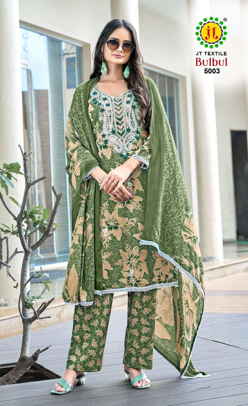 JT BULBUL VOL 5 RAYON PREMIUM WORKS LADIES WORK SALWAR SUIT