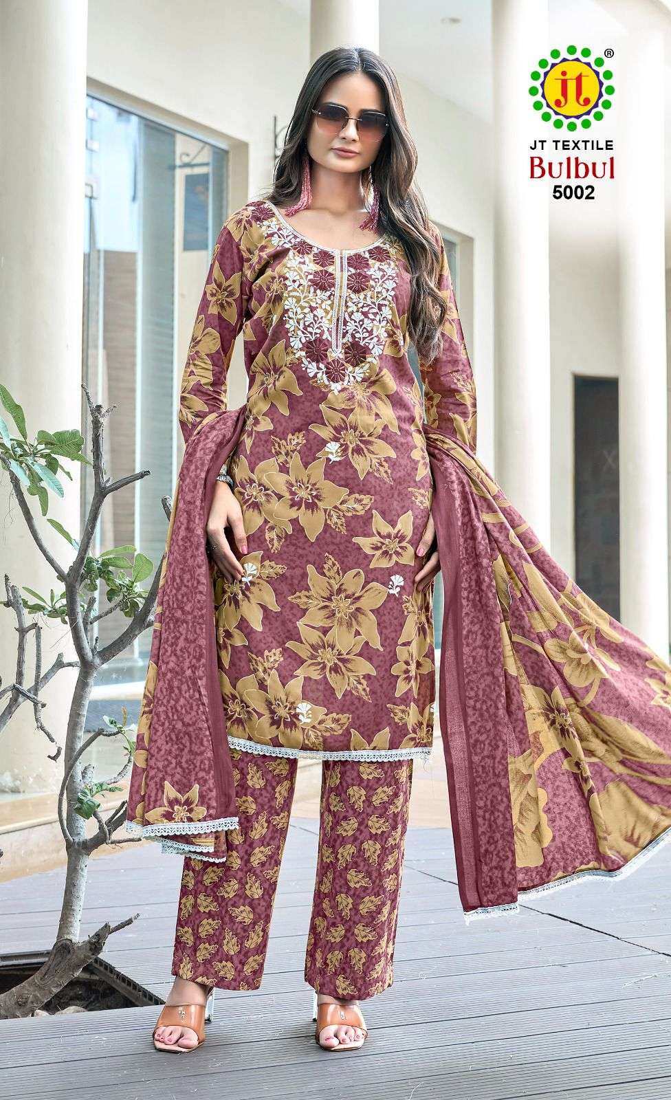 JT BULBUL VOL 5 RAYON PREMIUM WORKS LADIES WORK SALWAR SUIT