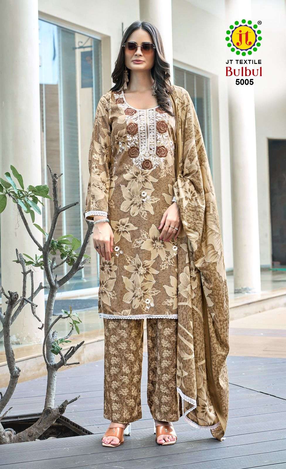 JT BULBUL VOL 5 RAYON PREMIUM WORKS LADIES WORK SALWAR SUIT