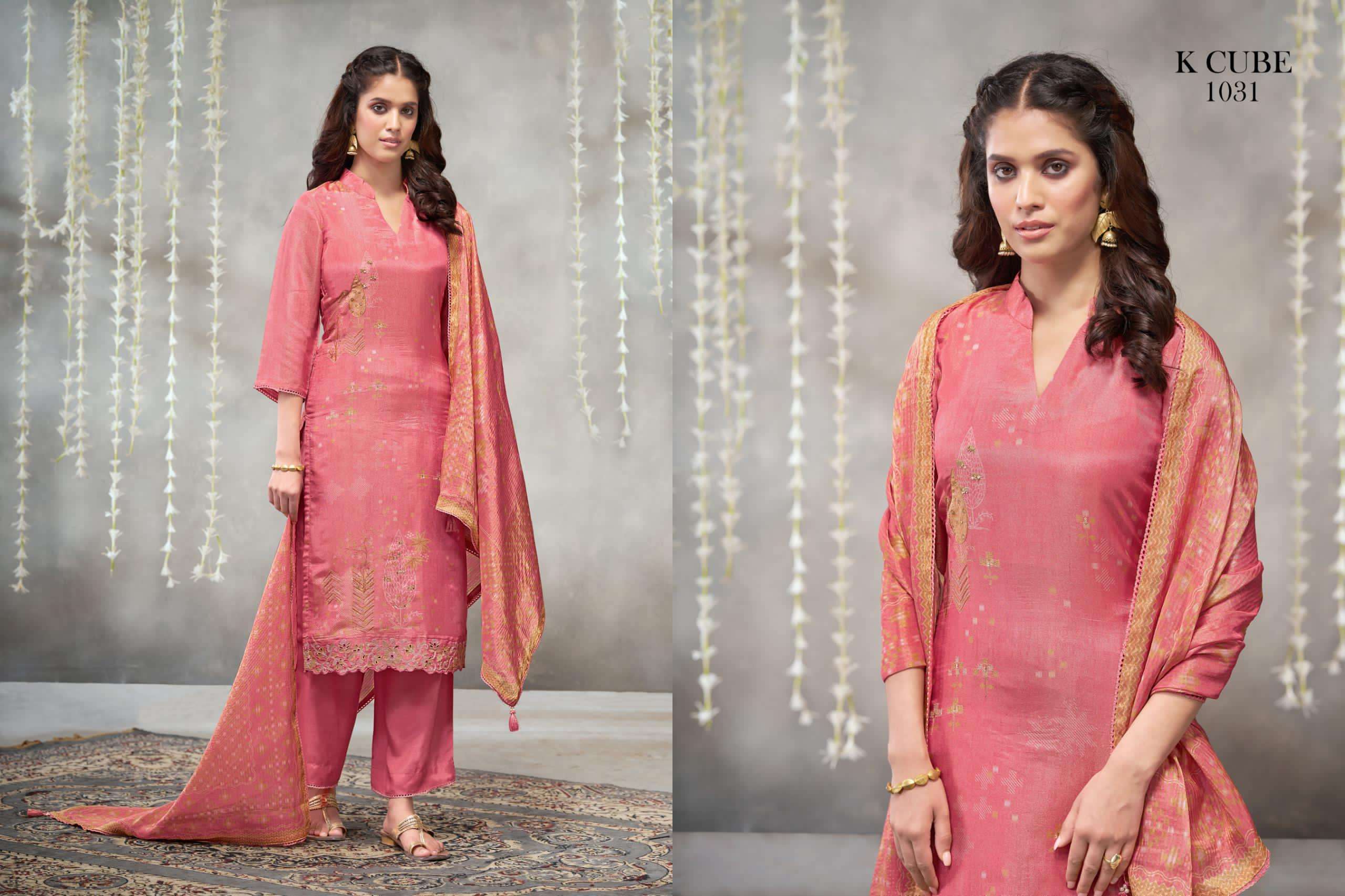 K CUBE FALAK ORGANZA DESIGNER WORK LADIES SUIT
