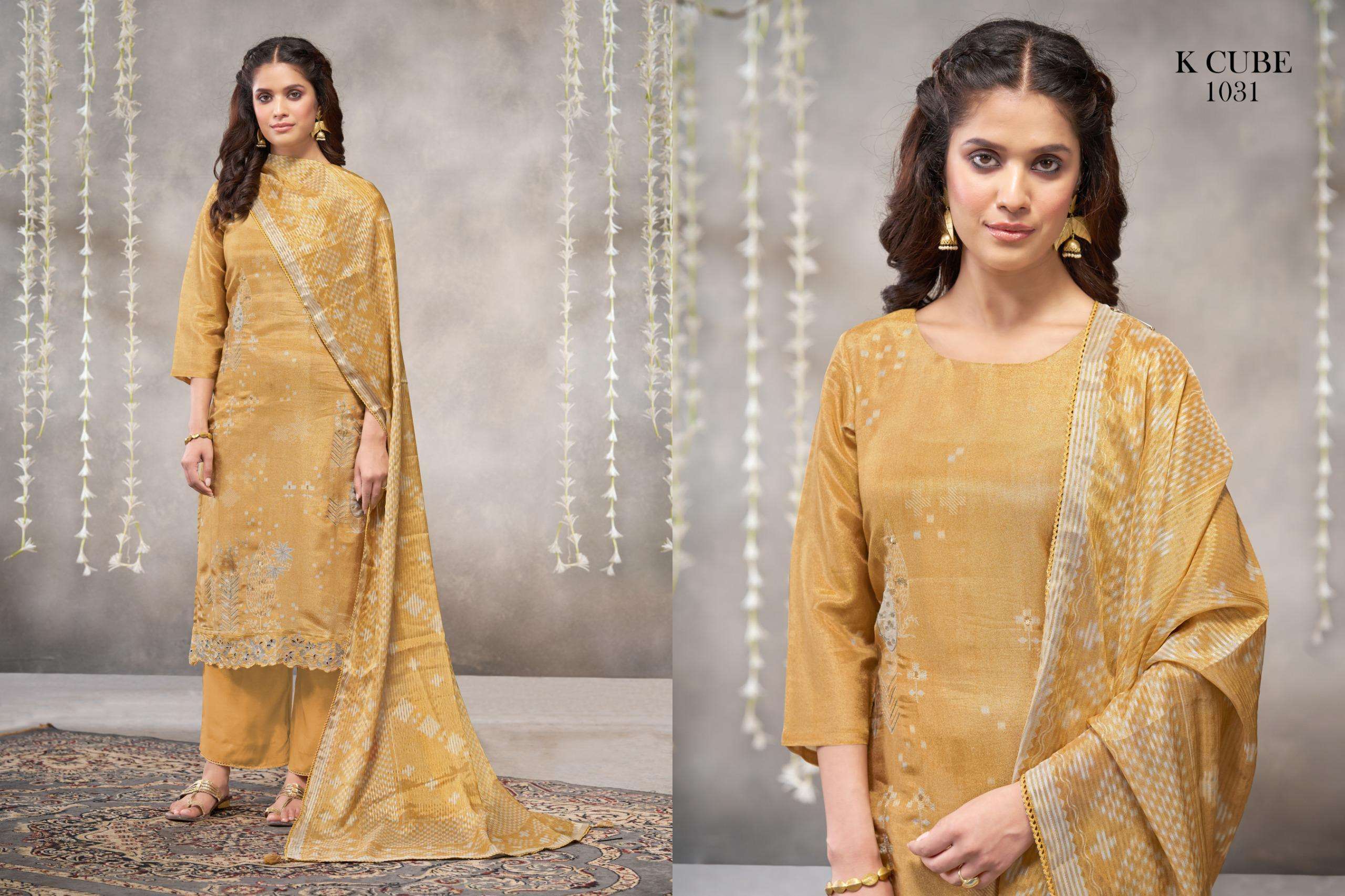 K CUBE FALAK ORGANZA DESIGNER WORK LADIES SUIT