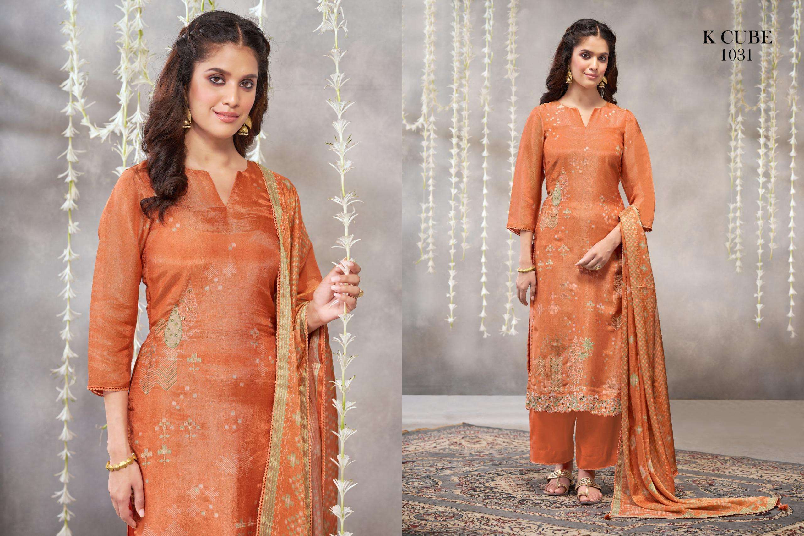K CUBE FALAK ORGANZA DESIGNER WORK LADIES SUIT