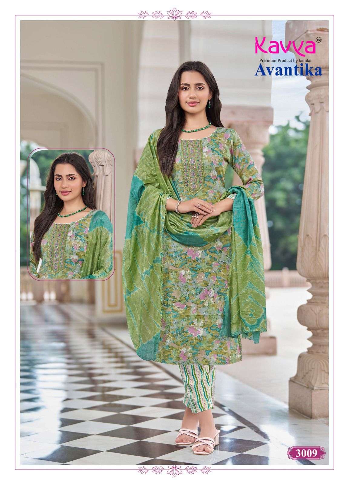 KAVYA AVANTIKA VOL 3 CAPSULE FOIL PRINT LADIES KURTI BOTTOM AND DUPATTA SET 