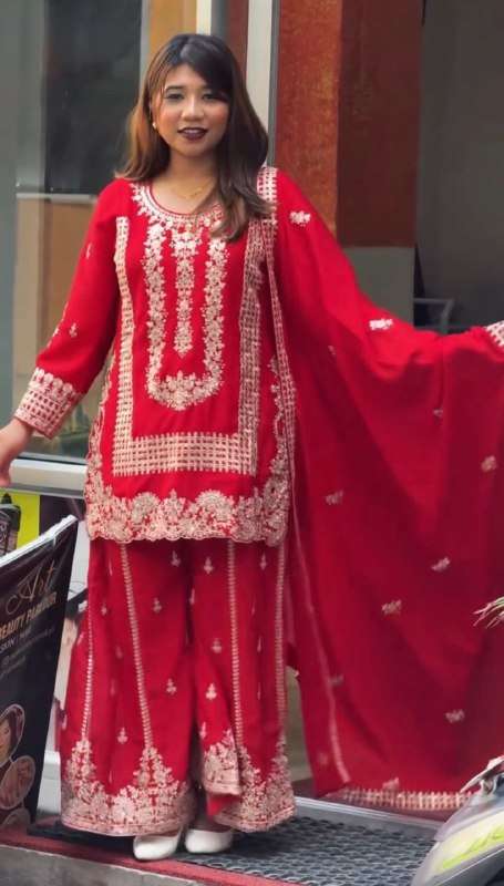 KD 1533 GEORGETTE BEAUTIFUL LOOK DESIGNER PARTY WEAR LADIES SUIT