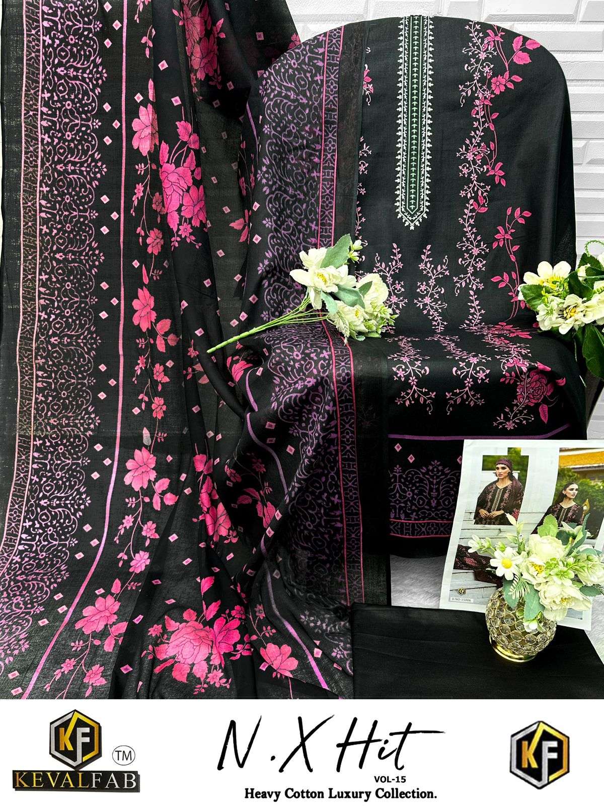 KEVAL FAB K KASHA NX HIT VOL 15 COTTON DIGITAL PRINTS SALWAR SUIT