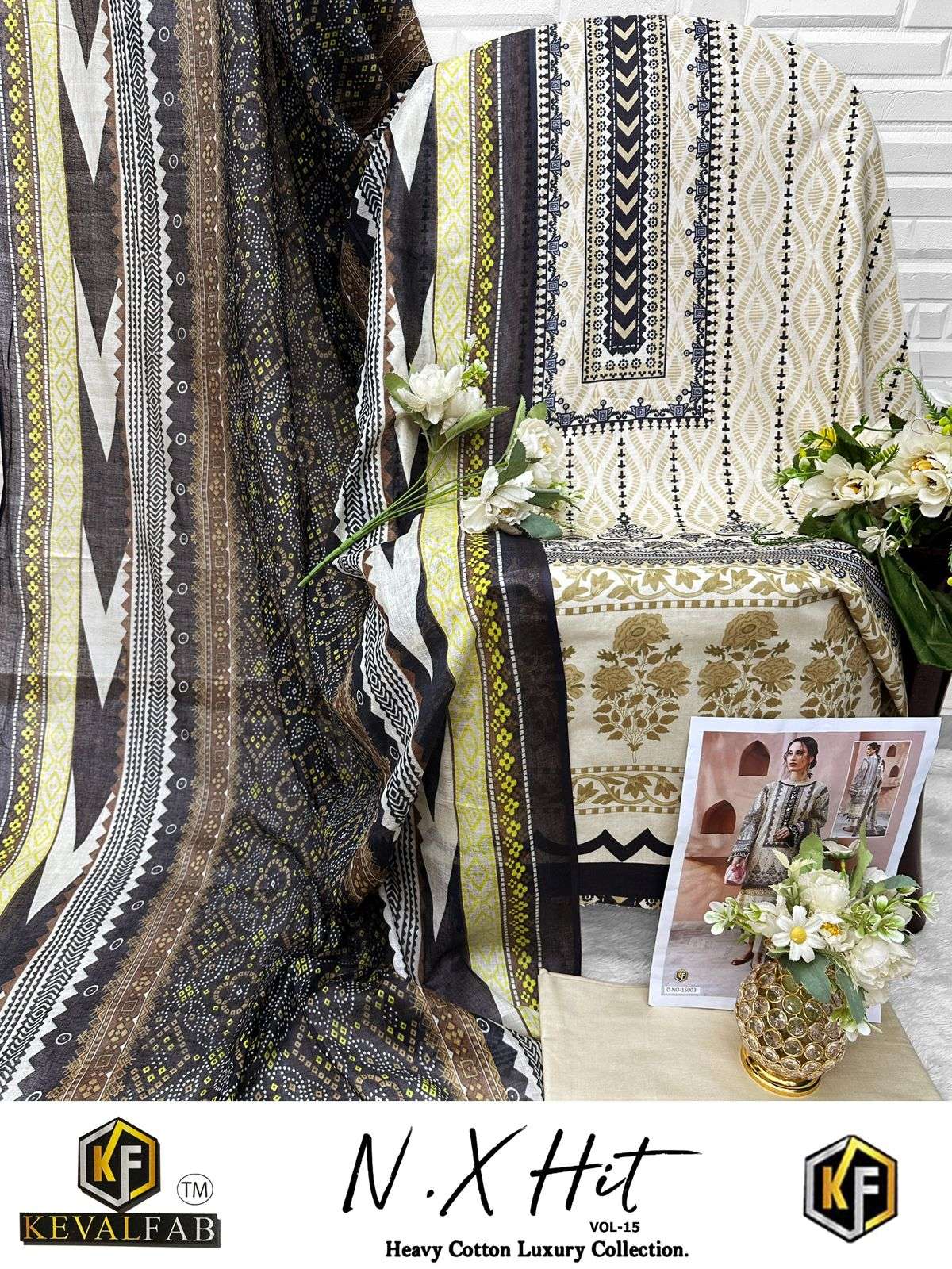 KEVAL FAB K KASHA NX HIT VOL 15 COTTON DIGITAL PRINTS SALWAR SUIT
