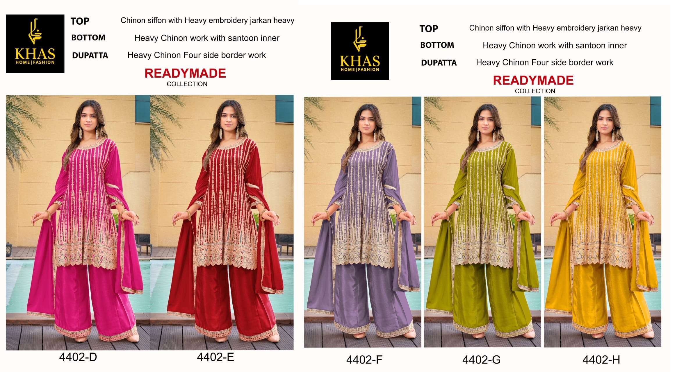 KHAS FASHION D NO 4402 HEAVY EMBROIDERED DESIGNER PAKISTANI SUIT