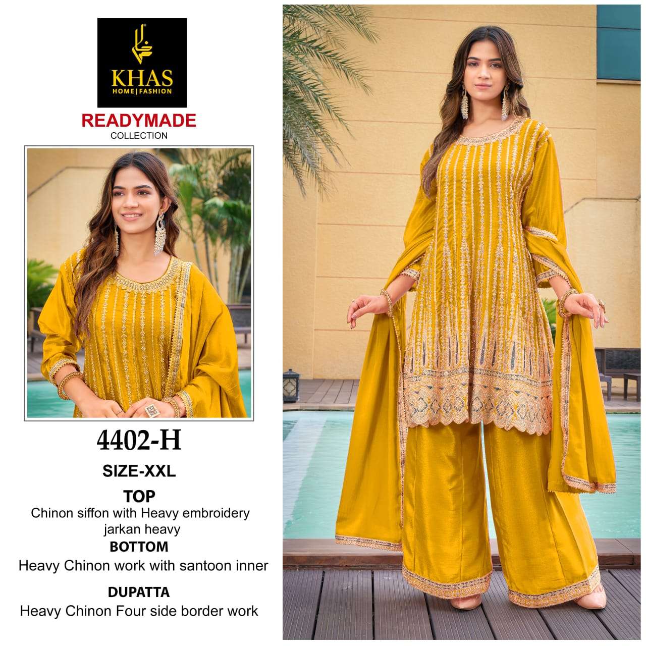 KHAS FASHION D NO 4402 HEAVY EMBROIDERED DESIGNER PAKISTANI SUIT