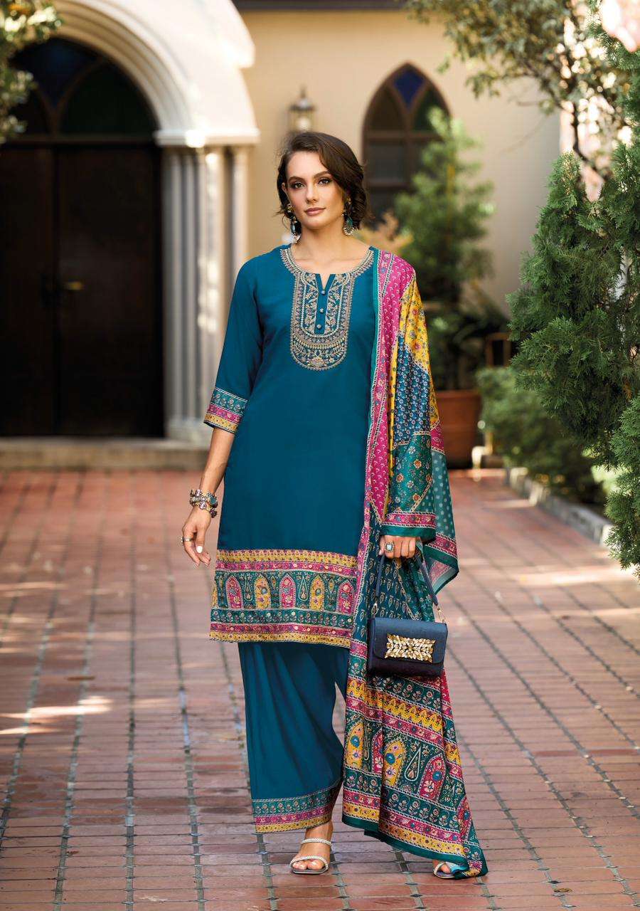 LADY LEELA KHWAB VISCOSE SILK EMBROIDERIES WORK LADIES READY MADE SUIT
