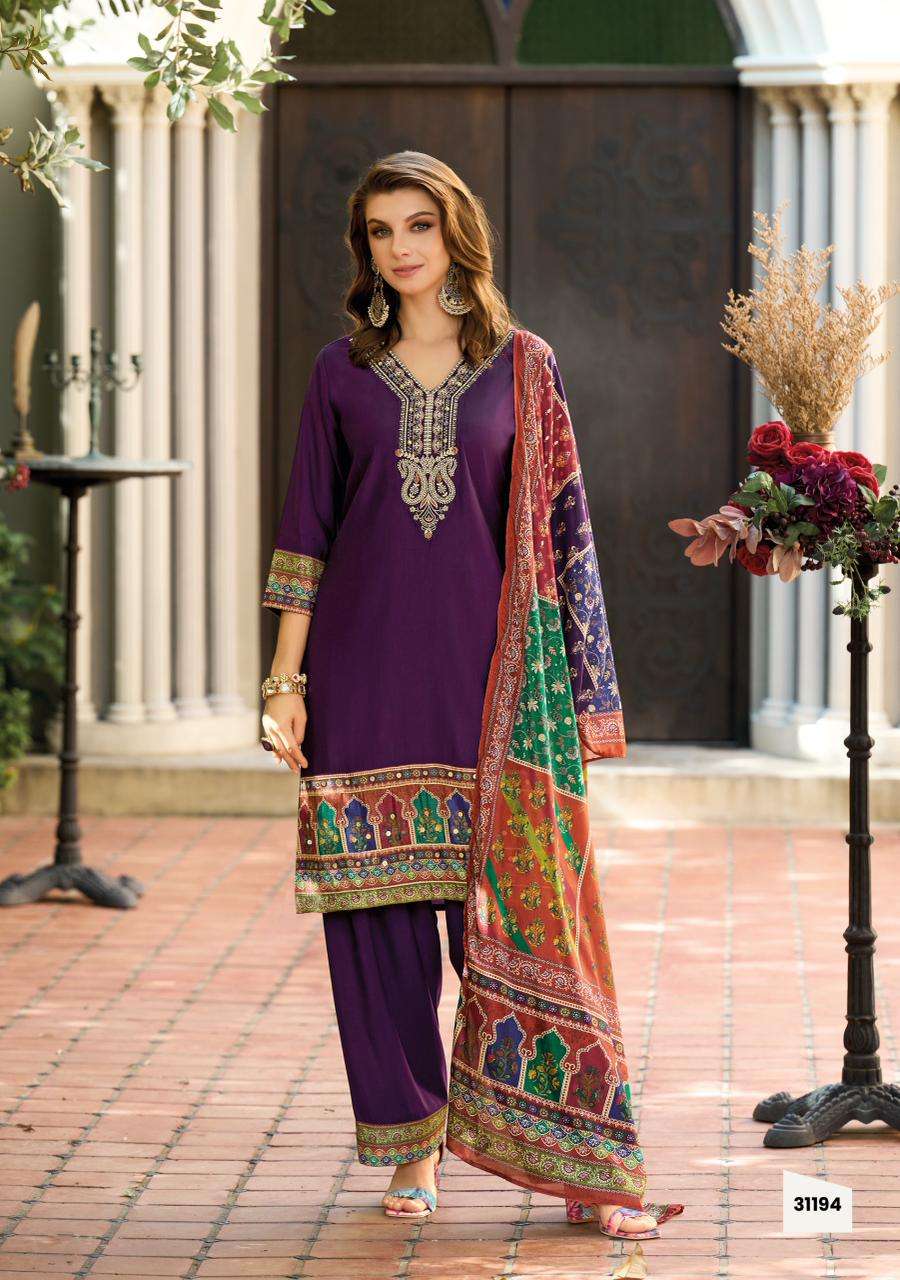 LADY LEELA KHWAB VISCOSE SILK EMBROIDERIES WORK LADIES READY MADE SUIT