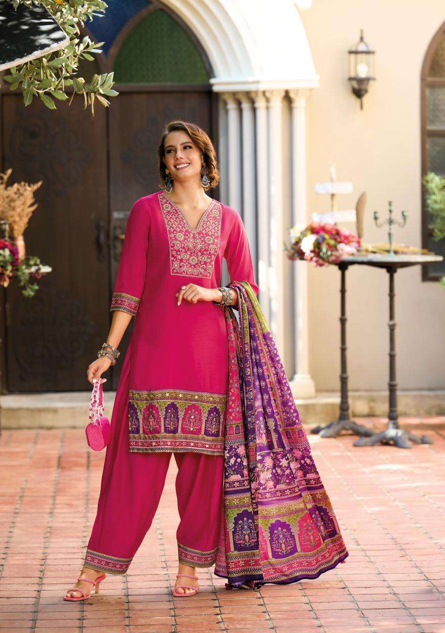 LADY LEELA KHWAB VISCOSE SILK EMBROIDERIES WORK LADIES READY MADE SUIT