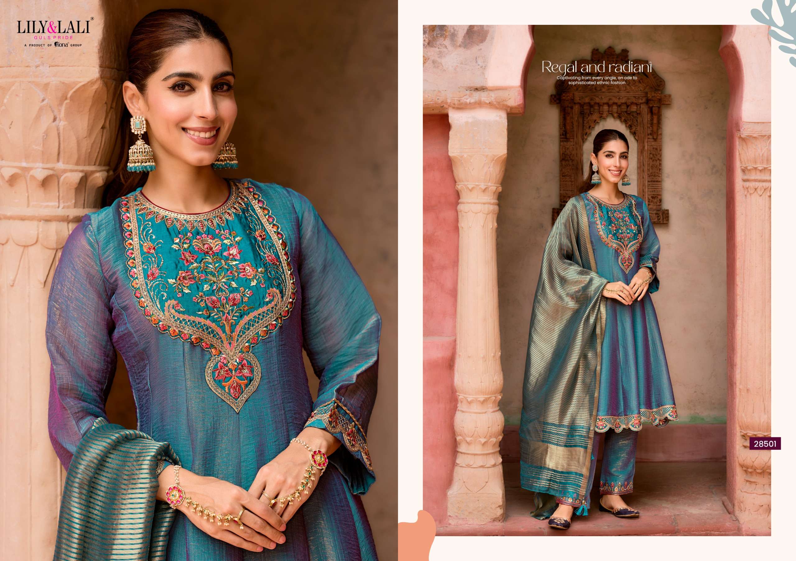 LILY AND LALI VAANI SILK WITH FANCY EMBROIDERY FANCY EMBROIDERY DESIGNER WORK SUIT
